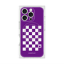 プレミアムスクエアケース with MagSafe［ Racing checkered flag Purple - レーシングチェッカーフラッグ パープル ］