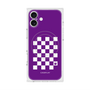 プレミアムスクエアケース with MagSafe［ Racing checkered flag Purple - レーシングチェッカーフラッグ パープル ］