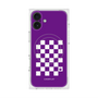 プレミアムスクエアケース with MagSafe［ Racing checkered flag Purple - レーシングチェッカーフラッグ パープル ］