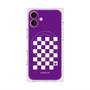 プレミアムスクエアケース with MagSafe［ Racing checkered flag Purple - レーシングチェッカーフラッグ パープル ］