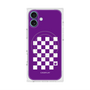 プレミアムスクエアケース with MagSafe［ Racing checkered flag Purple - レーシングチェッカーフラッグ パープル ］