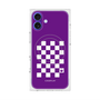 プレミアムスクエアケース with MagSafe［ Racing checkered flag Purple - レーシングチェッカーフラッグ パープル ］