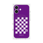 プレミアムスクエアケース with MagSafe［ Racing checkered flag Purple - レーシングチェッカーフラッグ パープル ］