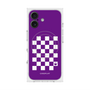 プレミアムスクエアケース with MagSafe［ Racing checkered flag Purple - レーシングチェッカーフラッグ パープル ］