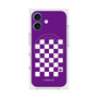 プレミアムスクエアケース with MagSafe［ Racing checkered flag Purple - レーシングチェッカーフラッグ パープル ］