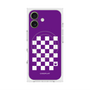 プレミアムスクエアケース with MagSafe［ Racing checkered flag Purple - レーシングチェッカーフラッグ パープル ］