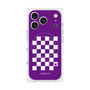 プレミアムスクエアケース with MagSafe［ Racing checkered flag Purple - レーシングチェッカーフラッグ パープル ］