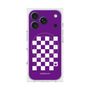 プレミアムスクエアケース with MagSafe［ Racing checkered flag Purple - レーシングチェッカーフラッグ パープル ］