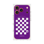 プレミアムスクエアケース with MagSafe［ Racing checkered flag Purple - レーシングチェッカーフラッグ パープル ］