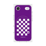 プレミアムスクエアケース with MagSafe［ Racing checkered flag Purple - レーシングチェッカーフラッグ パープル ］