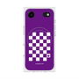 プレミアムスクエアケース with MagSafe［ Racing checkered flag Purple - レーシングチェッカーフラッグ パープル ］