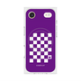 プレミアムスクエアケース with MagSafe［ Racing checkered flag Purple - レーシングチェッカーフラッグ パープル ］