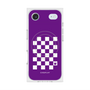 プレミアムスクエアケース with MagSafe［ Racing checkered flag Purple - レーシングチェッカーフラッグ パープル ］