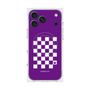 プレミアムスクエアケース with MagSafe［ Racing checkered flag Purple - レーシングチェッカーフラッグ パープル ］