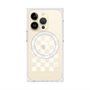 プレミアムスクエアケース with MagSafe［ Racing checkered flag White - レーシングチェッカーフラッグ ホワイト ］