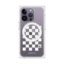 プレミアムスクエアケース with MagSafe［ Racing checkered flag White - レーシングチェッカーフラッグ ホワイト ］