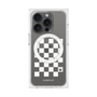 プレミアムスクエアケース with MagSafe［ Racing checkered flag White - レーシングチェッカーフラッグ ホワイト ］