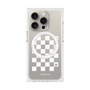 プレミアムスクエアケース with MagSafe［ Racing checkered flag White - レーシングチェッカーフラッグ ホワイト ］