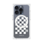 プレミアムスクエアケース with MagSafe［ Racing checkered flag White - レーシングチェッカーフラッグ ホワイト ］