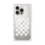 プレミアムスクエアケース with MagSafe［ Racing checkered flag White - レーシングチェッカーフラッグ ホワイト ］