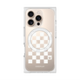プレミアムスクエアケース with MagSafe［ Racing checkered flag White - レーシングチェッカーフラッグ ホワイト ］
