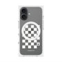 プレミアムスクエアケース with MagSafe［ Racing checkered flag White - レーシングチェッカーフラッグ ホワイト ］