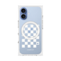 プレミアムスクエアケース with MagSafe［ Racing checkered flag White - レーシングチェッカーフラッグ ホワイト ］
