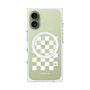 プレミアムスクエアケース with MagSafe［ Racing checkered flag White - レーシングチェッカーフラッグ ホワイト ］