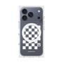 プレミアムスクエアケース with MagSafe［ Racing checkered flag White - レーシングチェッカーフラッグ ホワイト ］