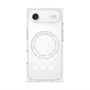 プレミアムスクエアケース with MagSafe［ Racing checkered flag White - レーシングチェッカーフラッグ ホワイト ］