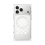 プレミアムスクエアケース with MagSafe［ Racing checkered flag White - レーシングチェッカーフラッグ ホワイト ］