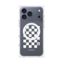 プレミアムスクエアケース with MagSafe［ Racing checkered flag White - レーシングチェッカーフラッグ ホワイト ］