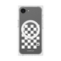 プレミアムスクエアケース with MagSafe［ Racing checkered flag White - レーシングチェッカーフラッグ ホワイト ］