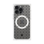 プレミアムスクエアケース with MagSafe［ CASEPLAY Crown dots Black - ケースプレイ・クラウン・ドッツ ブラック ］