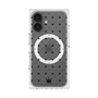プレミアムスクエアケース with MagSafe［ CASEPLAY Crown dots Black - ケースプレイ・クラウン・ドッツ ブラック ］