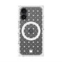 プレミアムスクエアケース with MagSafe［ CASEPLAY Crown dots White - ケースプレイ・クラウン・ドッツ ホワイト ］