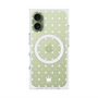プレミアムスクエアケース with MagSafe［ CASEPLAY Crown dots White - ケースプレイ・クラウン・ドッツ ホワイト ］
