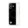 プレミアムスクエアケース with MagSafe［ CASEPLAY Bi-Colors Black & White - ケースプレイ・バイカラー ブラック＆ホワイト ］