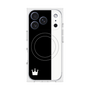 プレミアムスクエアケース with MagSafe［ CASEPLAY Bi-Colors Black & White - ケースプレイ・バイカラー ブラック＆ホワイト ］