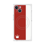 プレミアムスクエアケース with MagSafe［ CASEPLAY Bi-Colors Red & White - ケースプレイ・バイカラー レッド＆ホワイト ］