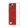 プレミアムスクエアケース with MagSafe［ CASEPLAY Bi-Colors Red & White - ケースプレイ・バイカラー レッド＆ホワイト ］