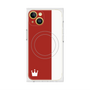 プレミアムスクエアケース with MagSafe［ CASEPLAY Bi-Colors Red & White - ケースプレイ・バイカラー レッド＆ホワイト ］