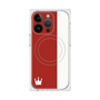 プレミアムスクエアケース with MagSafe［ CASEPLAY Bi-Colors Red & White - ケースプレイ・バイカラー レッド＆ホワイト ］