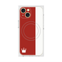 プレミアムスクエアケース with MagSafe［ CASEPLAY Bi-Colors Red & White - ケースプレイ・バイカラー レッド＆ホワイト ］