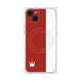 プレミアムスクエアケース with MagSafe［ CASEPLAY Bi-Colors Red & White - ケースプレイ・バイカラー レッド＆ホワイト ］