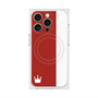 プレミアムスクエアケース with MagSafe［ CASEPLAY Bi-Colors Red & White - ケースプレイ・バイカラー レッド＆ホワイト ］