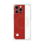プレミアムスクエアケース with MagSafe［ CASEPLAY Bi-Colors Red & White - ケースプレイ・バイカラー レッド＆ホワイト ］