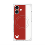 プレミアムスクエアケース with MagSafe［ CASEPLAY Bi-Colors Red & White - ケースプレイ・バイカラー レッド＆ホワイト ］