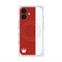 プレミアムスクエアケース with MagSafe［ CASEPLAY Bi-Colors Red & White - ケースプレイ・バイカラー レッド＆ホワイト ］