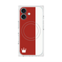 プレミアムスクエアケース with MagSafe［ CASEPLAY Bi-Colors Red & White - ケースプレイ・バイカラー レッド＆ホワイト ］